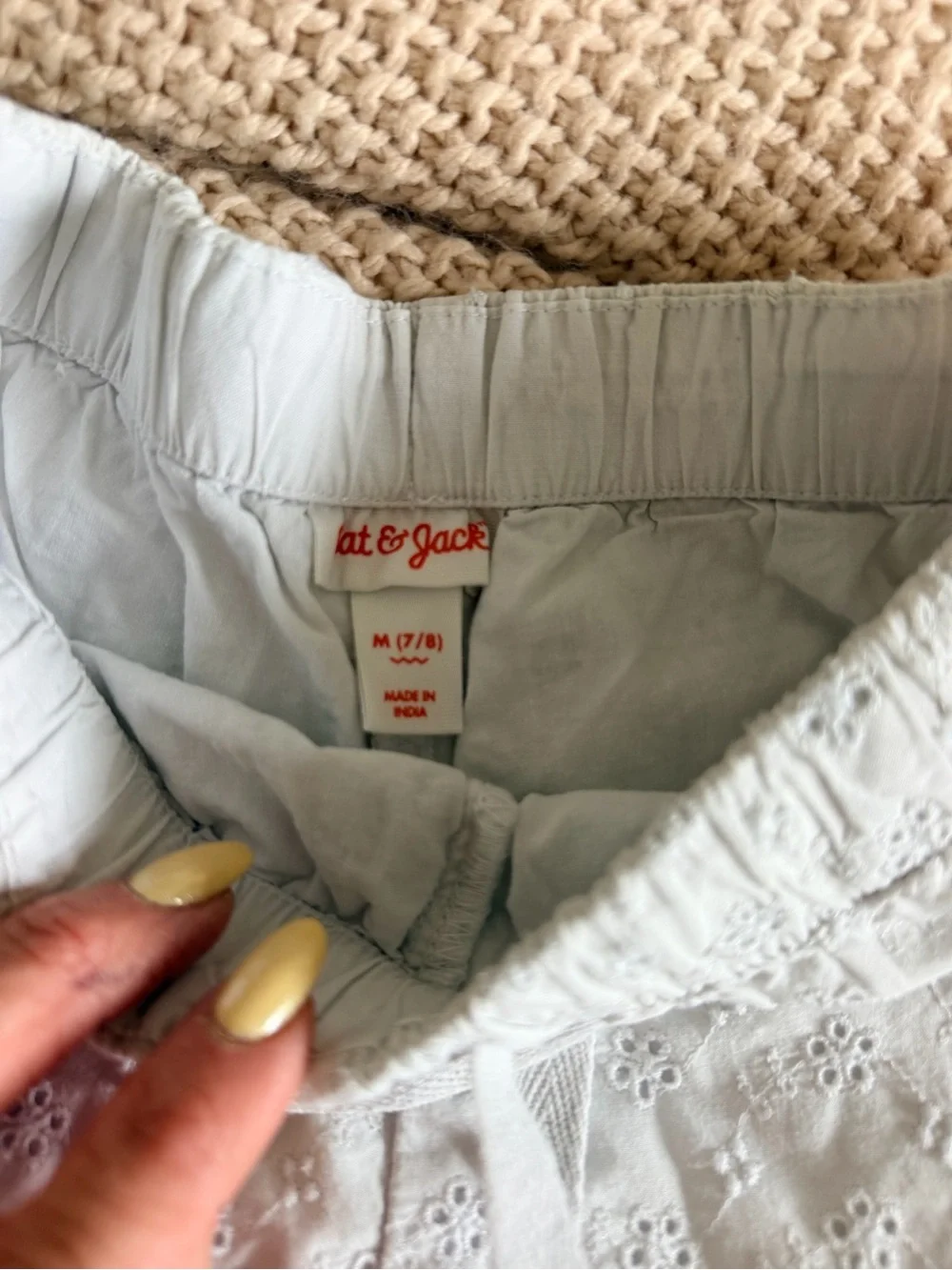 🤍 Cat & Jack Eyelet Shorts | Girls 7/8 | EUC